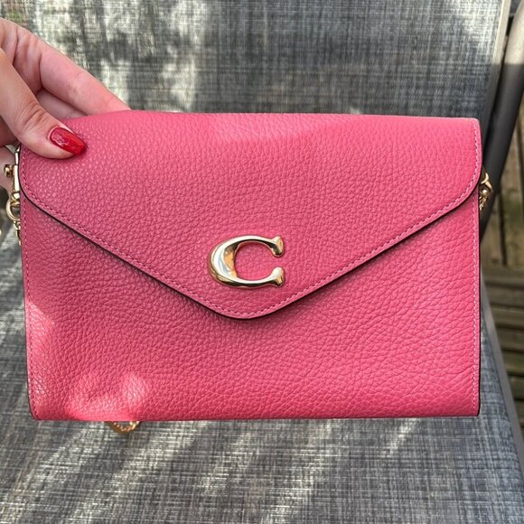 Coach Pink Tammie Leather Crossbody Bag / Clutch